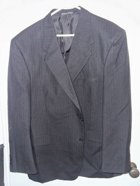 Mens Size 48R Kilburne and Finch Black 2 Button Single Breasted Blazer